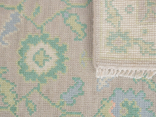 Mini Handknotted Oushak Runner Rug 2x3
