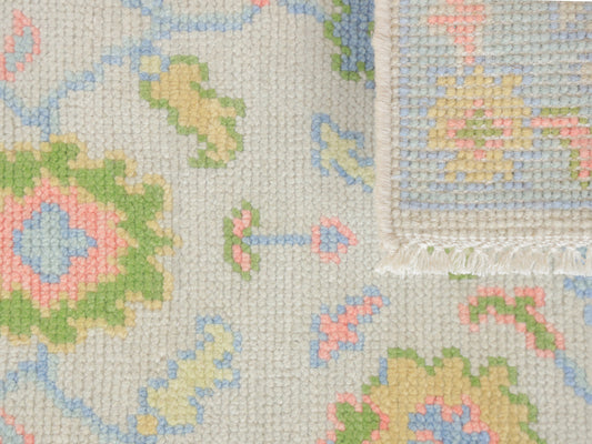 Mini Handknotted Oushak Runner Rug 2x3