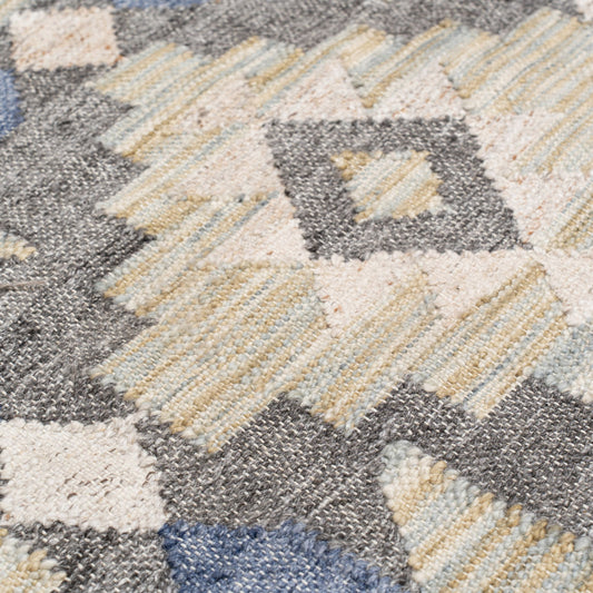Indoor Outdoor 5 x 8 Ft Kilim - Wool - Close Up