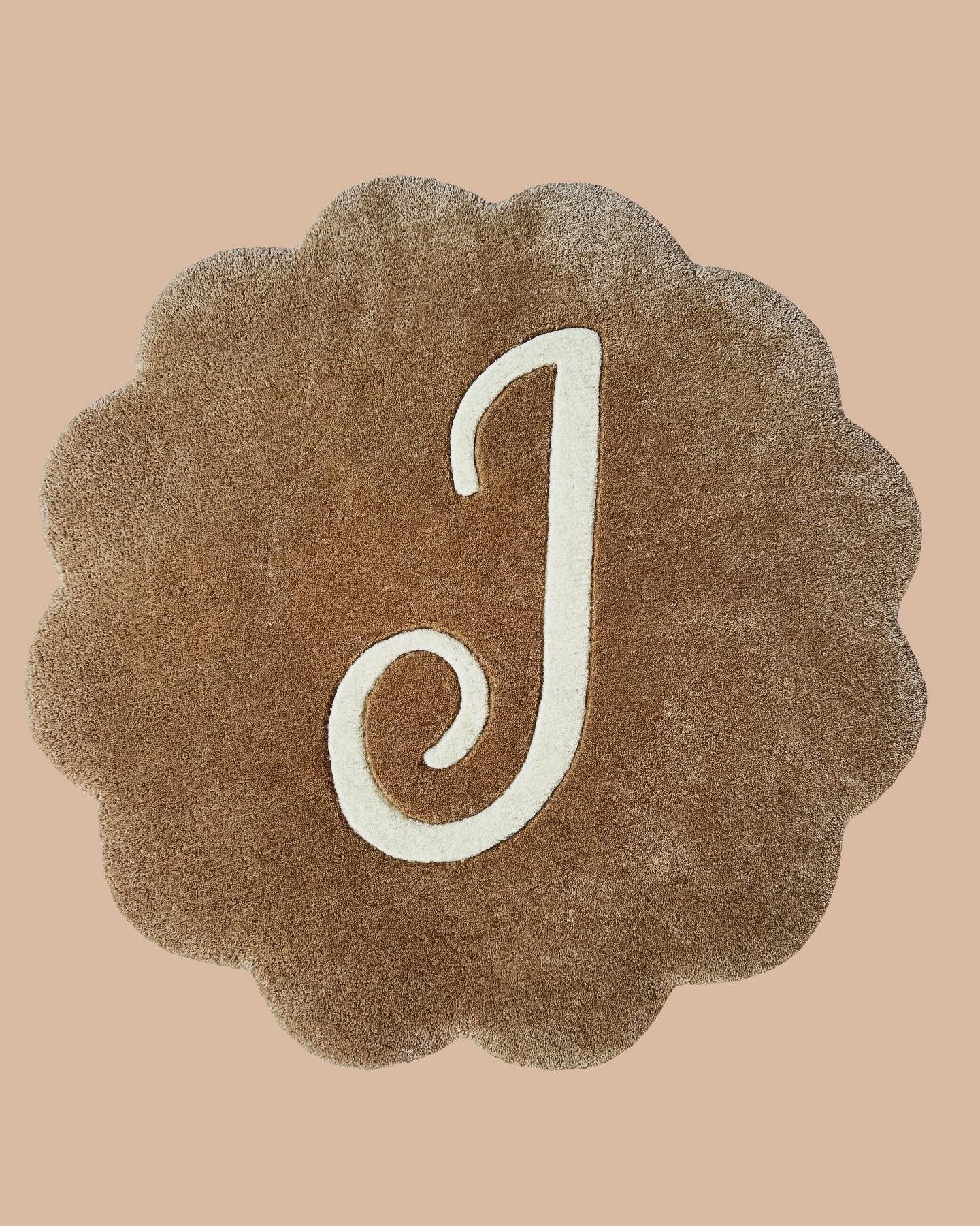 Custom Monogram Initials Rug - Handmade Luxury Wool - Wool