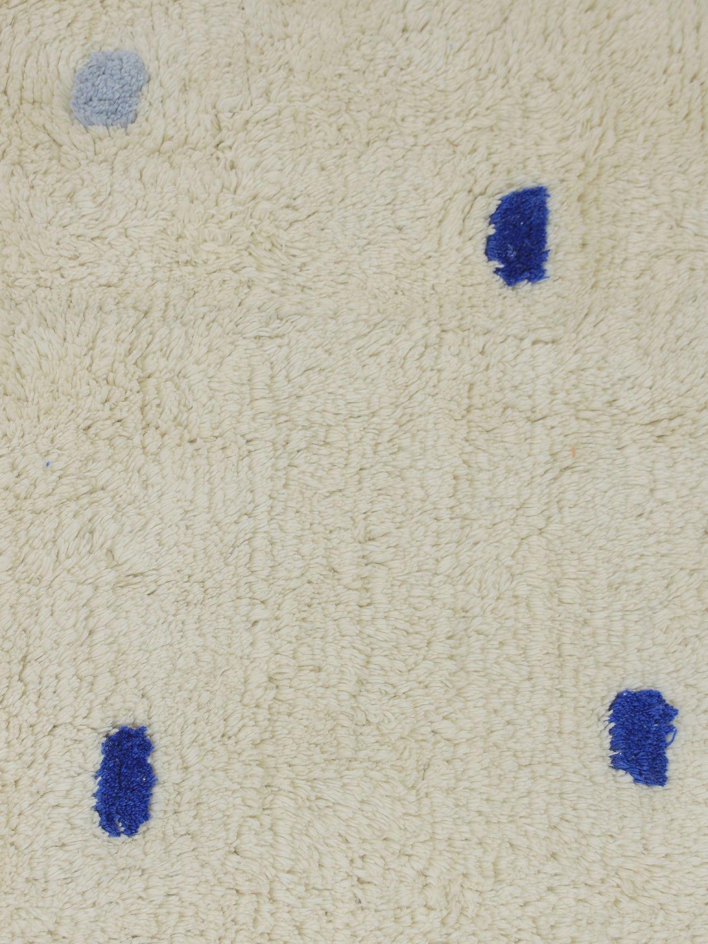 Kids Room Organic Cotton Dotty Berber Machine Washable Area Rug - Sky Blue