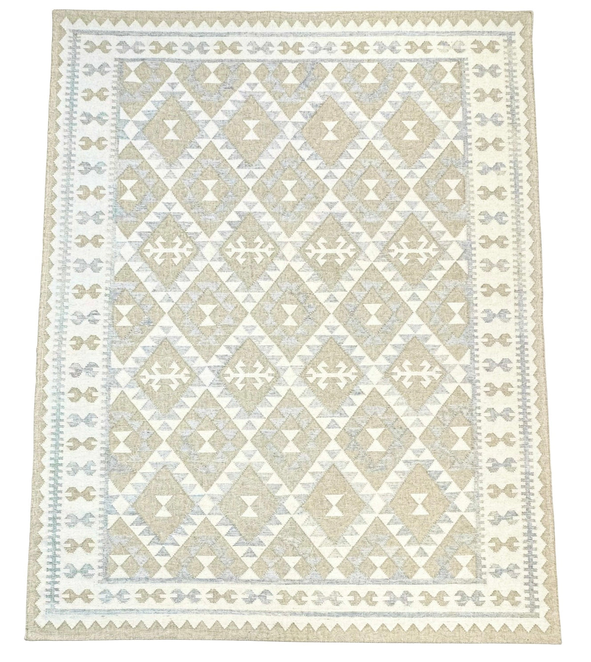 10 x 14ft kilim rug in natural undyed wool, perfect for living rooms, lobby, bedroom, lounge areas