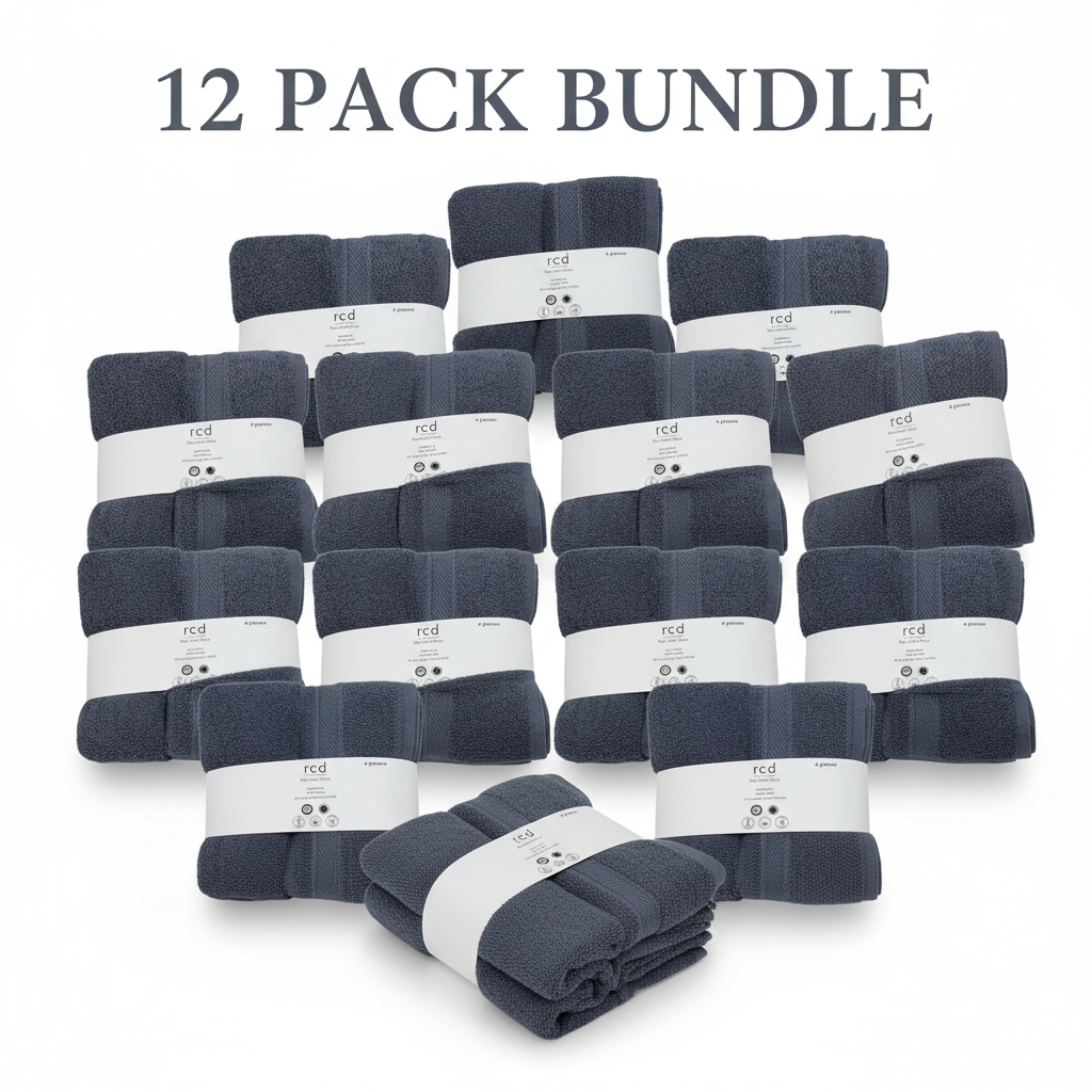 100% Pure Organic Cotton Hand Towel (20" x 40") - Bulk Packs