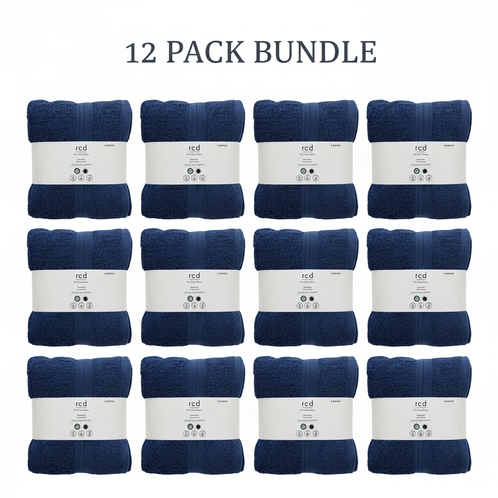 100% Pure Organic Cotton Hand Towel (20" x 40") - Bulk Packs