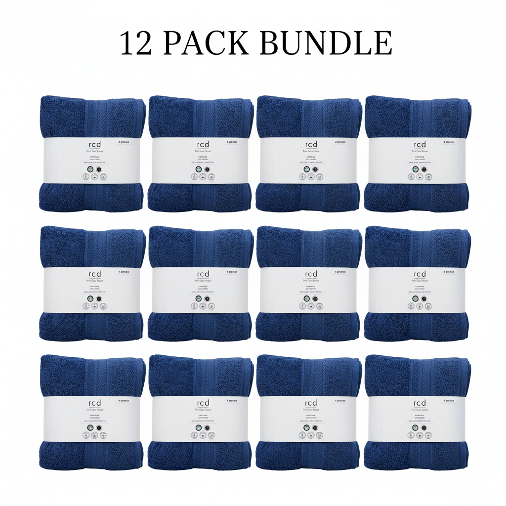 100% Pure Organic Cotton Hand Towel (20" x 40") - Bulk Packs