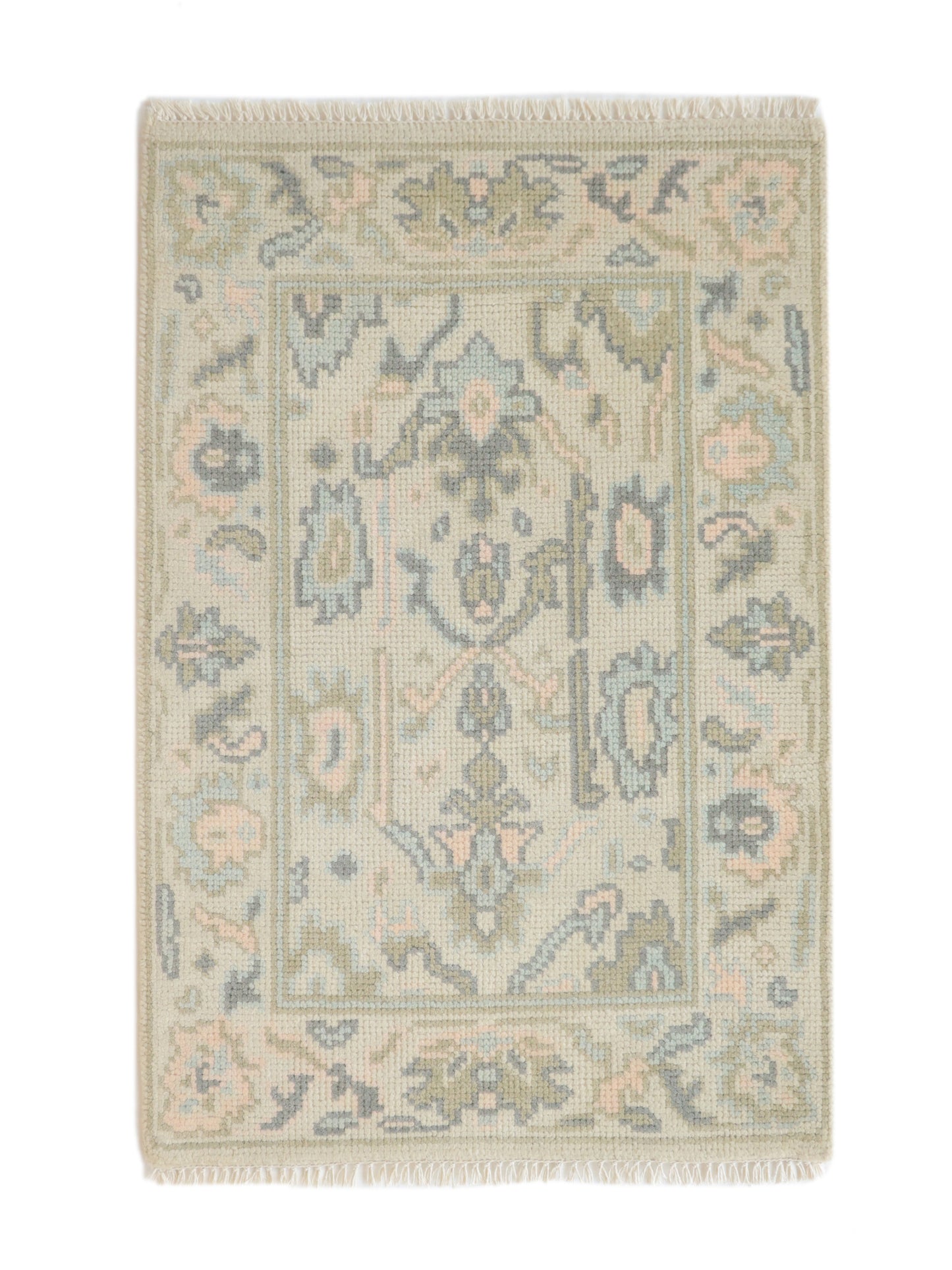 Mini Handknotted Oushak Runner Rug 2x3