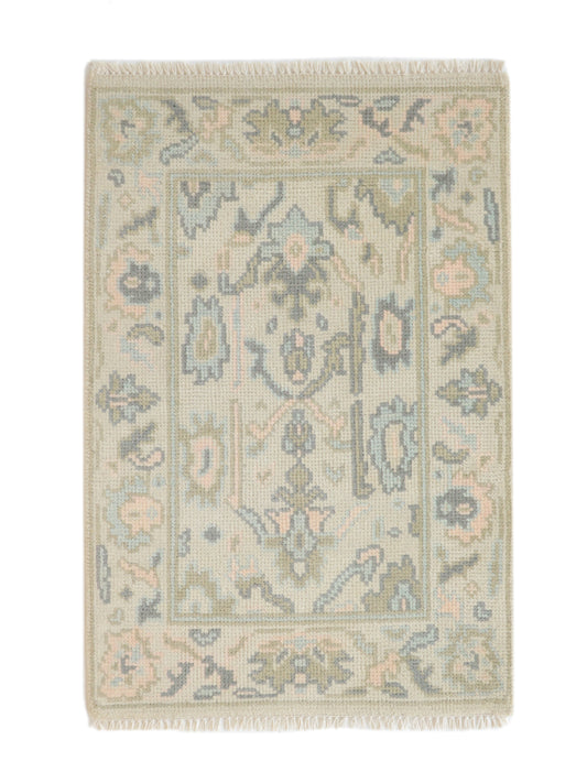 Mini Handknotted Oushak Runner Rug 2x3