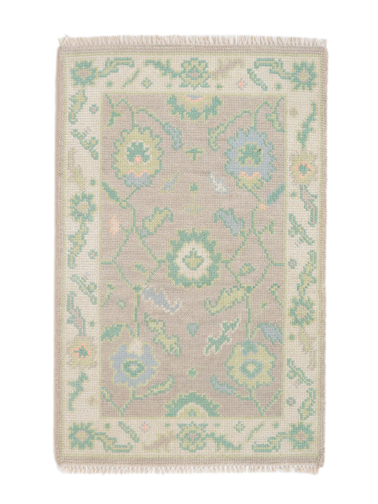 Mini Handknotted Oushak Runner Rug 2x3
