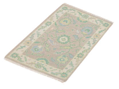 Mini Handknotted Oushak Runner Rug 2x3