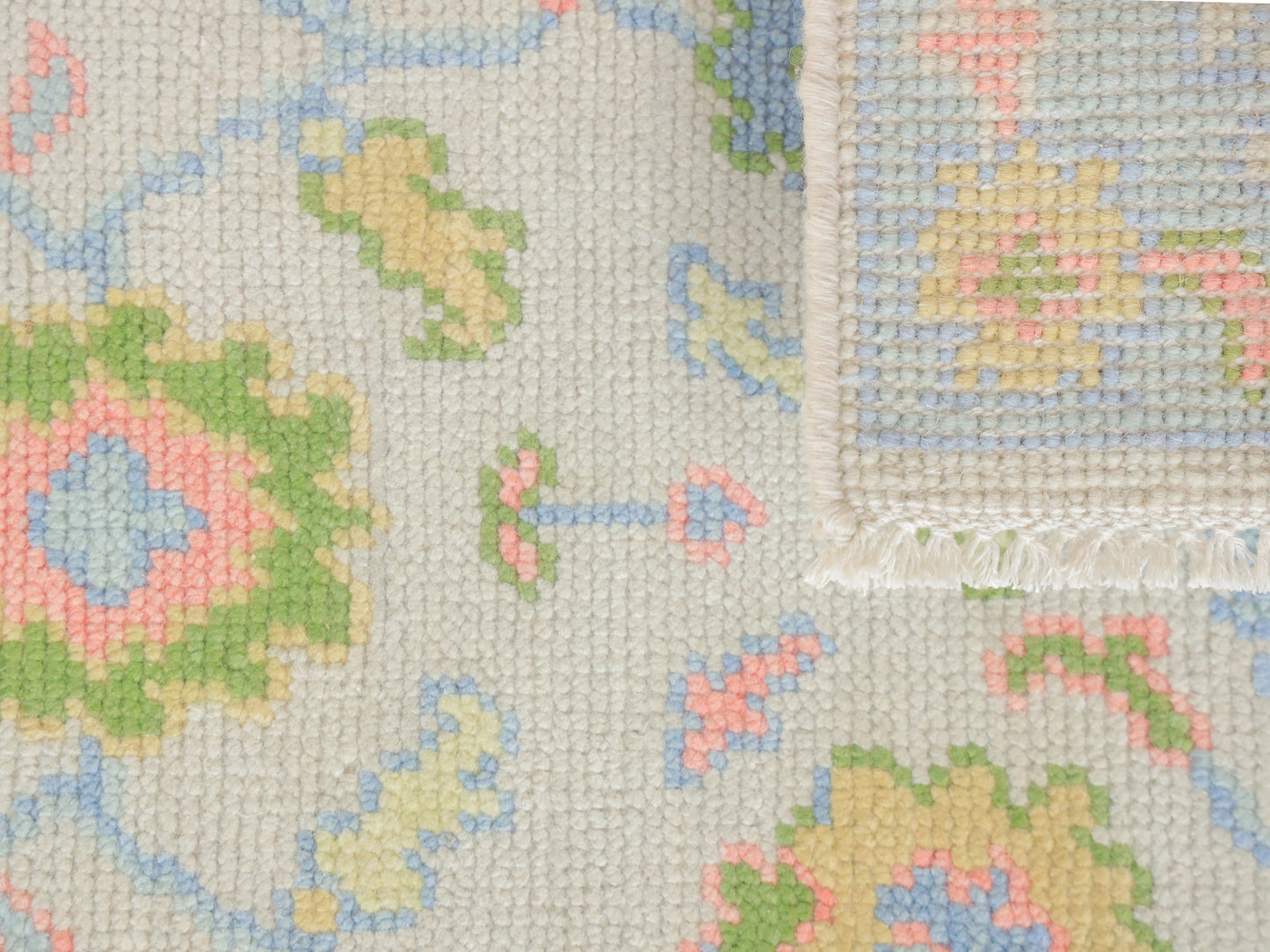 Mini Handknotted Oushak Runner Rug 2x3