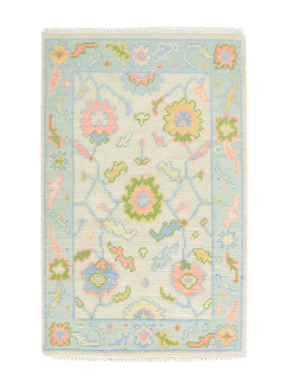 Mini Handknotted Oushak Runner Rug 2x3