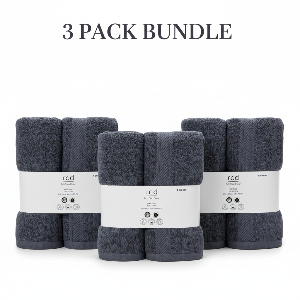 100% Pure Organic Cotton Hand Towel (20" x 40") - Bulk Packs