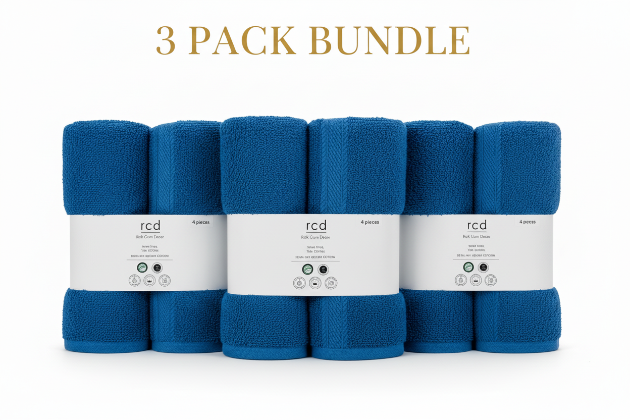 100% Pure Organic Cotton Hand Towel (20" x 40") - Bulk Packs