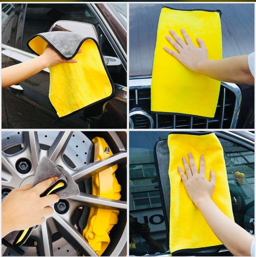 yello large cleaning cloth made from micro fiber used in detailing a car wiping excess water, shinning and cleaning all surfaces beautiful and water absorbing.