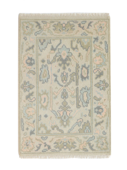 Mini Handknotted Oushak Runner Rug 2x3