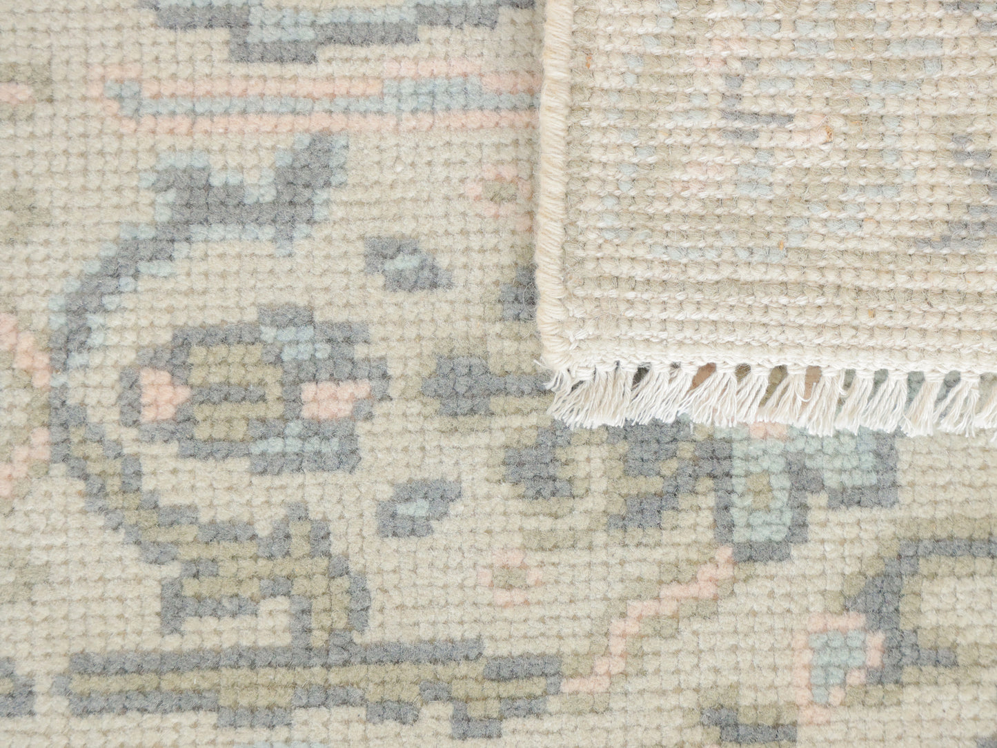 Mini Handknotted Oushak Runner Rug 2x3