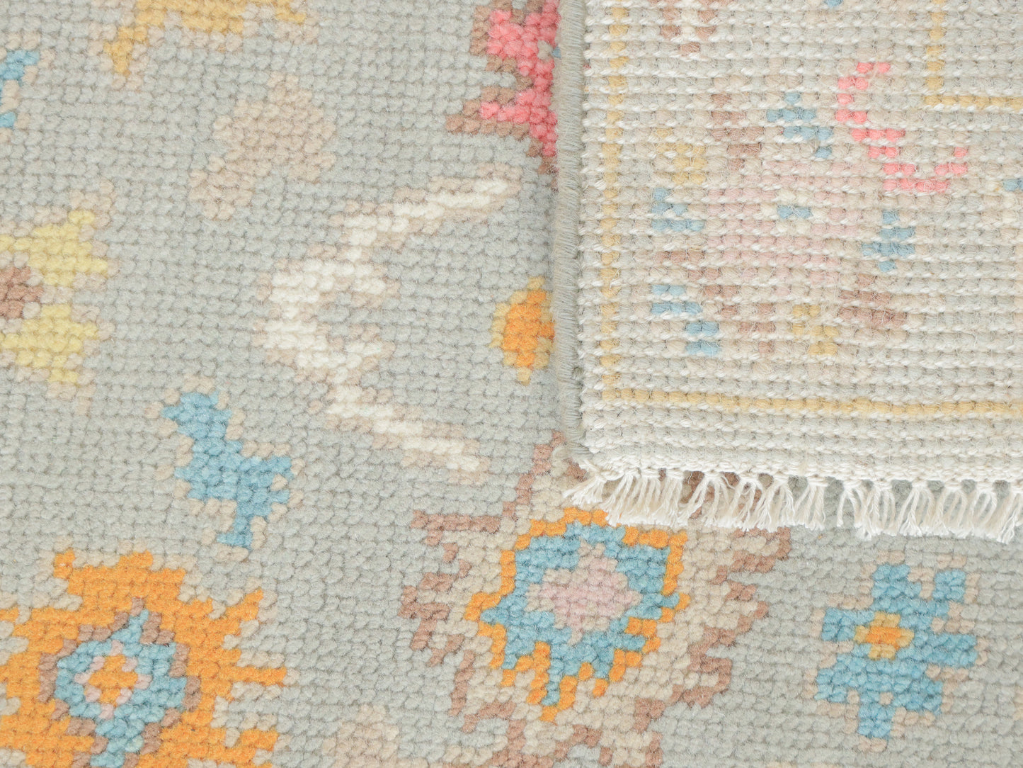 Mini Handknotted Oushak Runner Rug 2x3