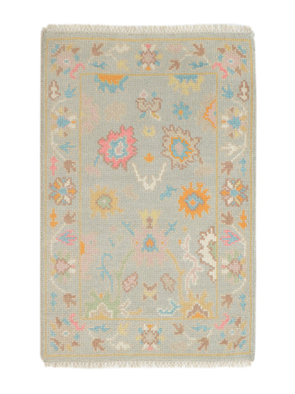 Mini Handknotted Oushak Runner Rug 2x3