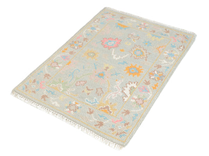 Mini Handknotted Oushak Runner Rug 2x3