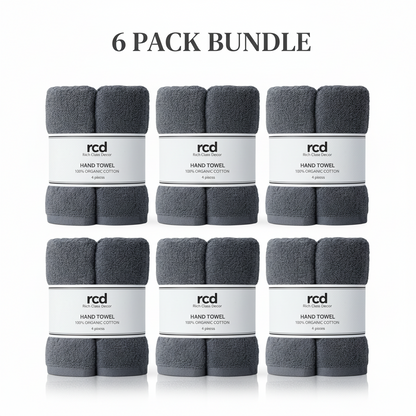 100% Pure Organic Cotton Hand Towel (20" x 40") - Bulk Packs