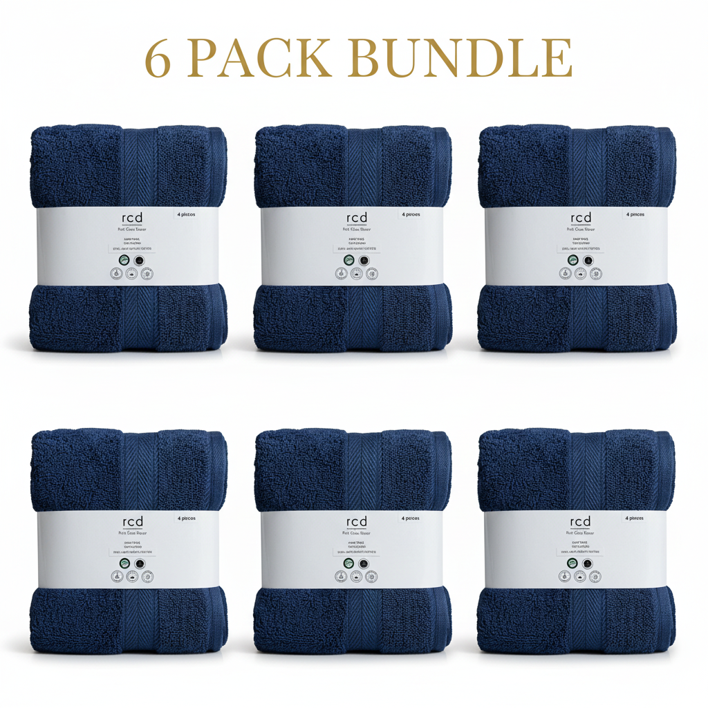 100% Pure Organic Cotton Hand Towel (20" x 40") - Bulk Packs