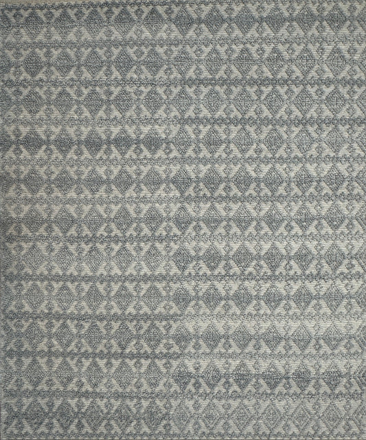 Handwoven organic wool geometric area rug grey and natural beige – Rich Class Decor DALE collection