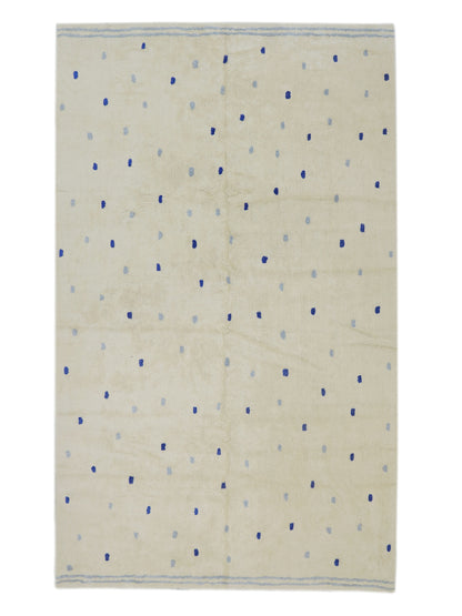 Kids Room Organic Cotton Dotty Berber Machine Washable Area Rug - Sky Blue