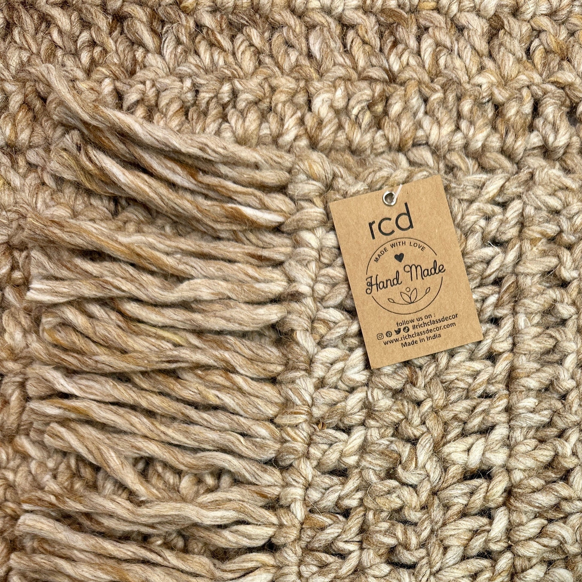 close up of beige texture rug