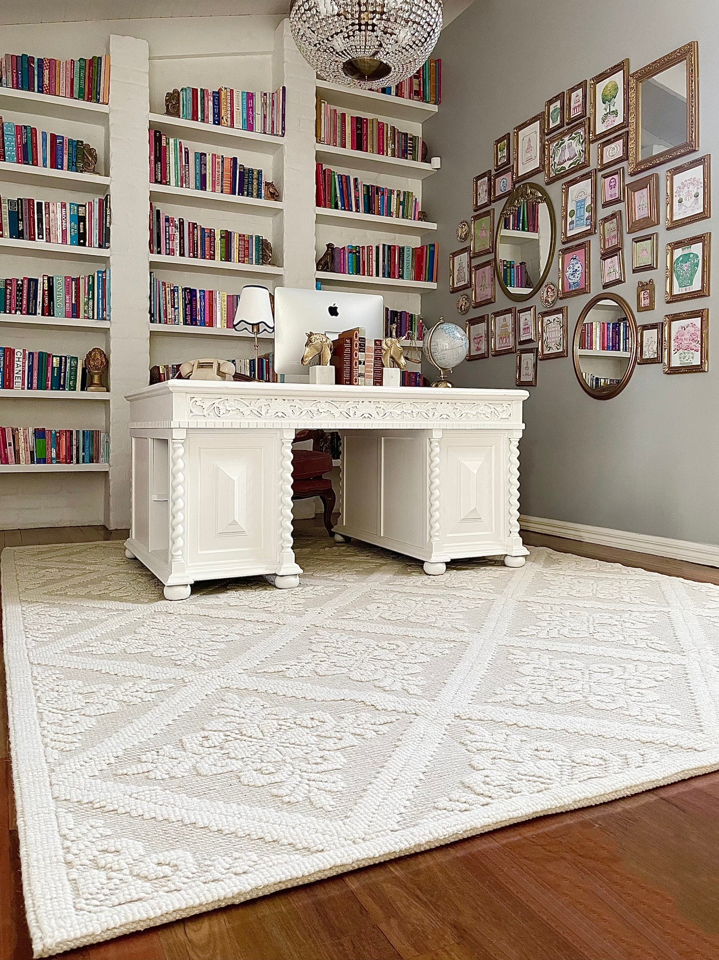 Designer "Crystal" Pure Wool Eco-friendly Handmade Elegant Rug