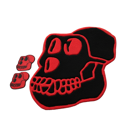 Custom Apefest Black Red Rug + Coaster Set. 69 Limited Editions
