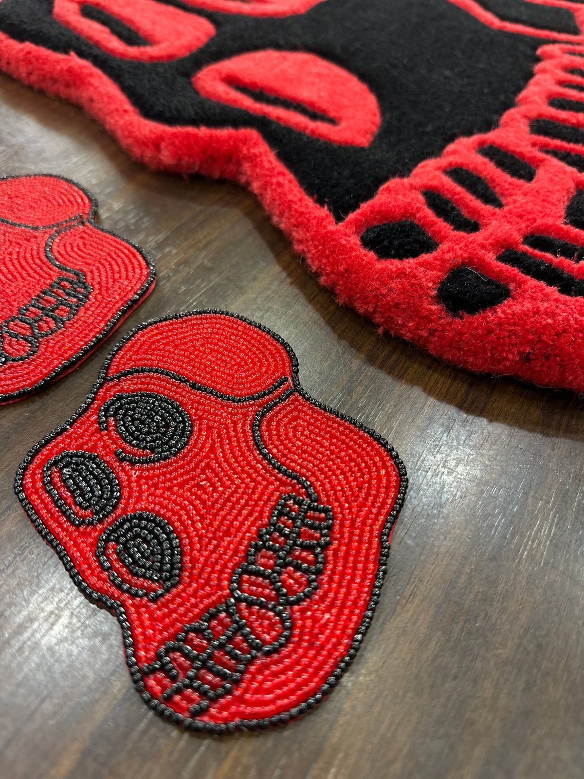 Custom Apefest Black Red Rug + Coaster Set. 69 Limited Editions