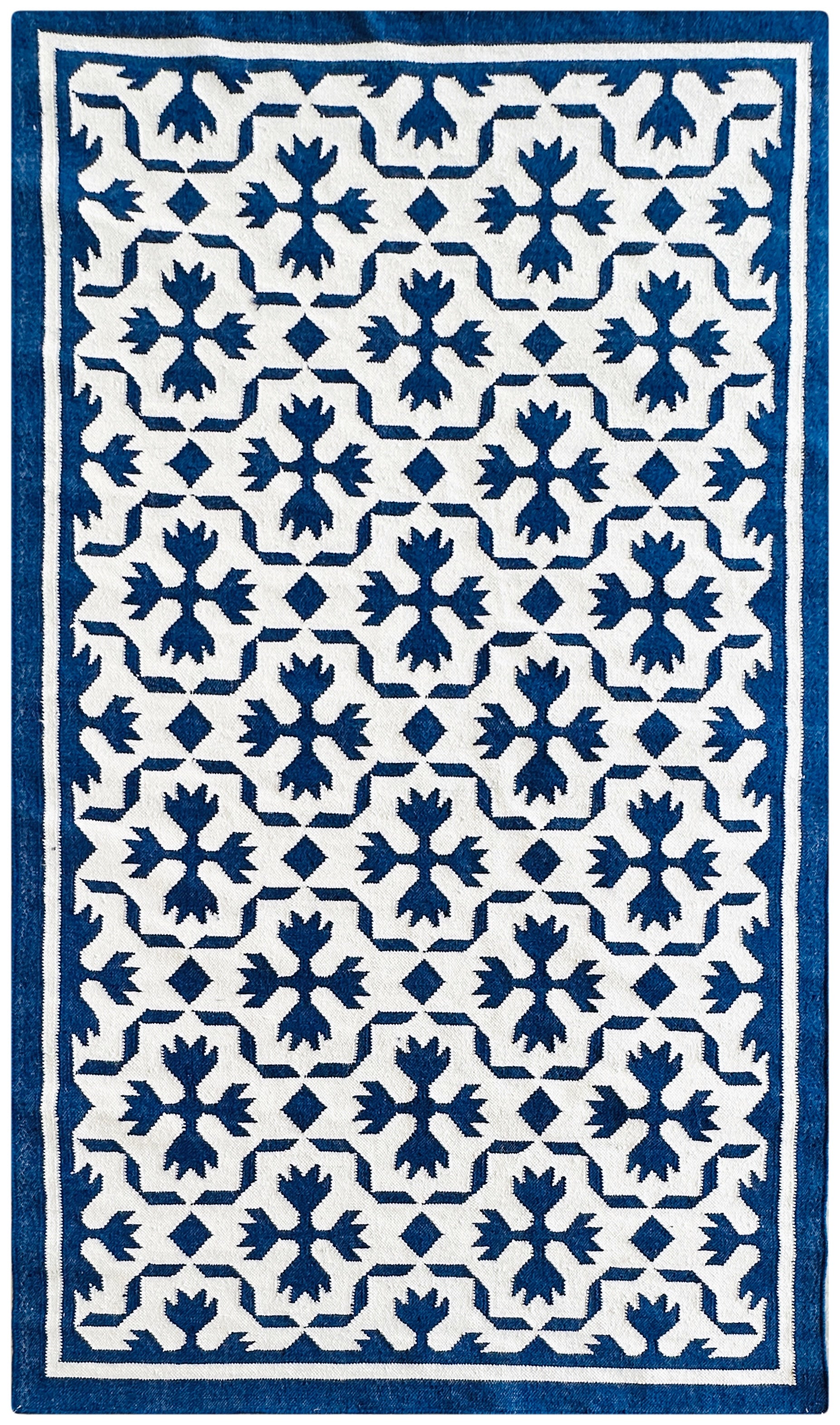 Stunning full shot of jaipur flatweave rug
