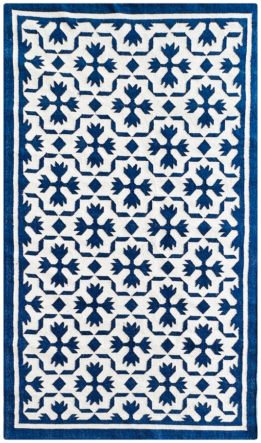 Stunning full shot of jaipur flatweave rug