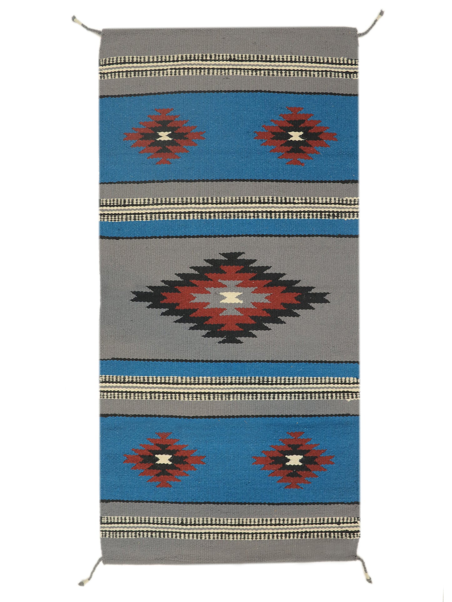 Southwest style Woven rug with geometric pattern