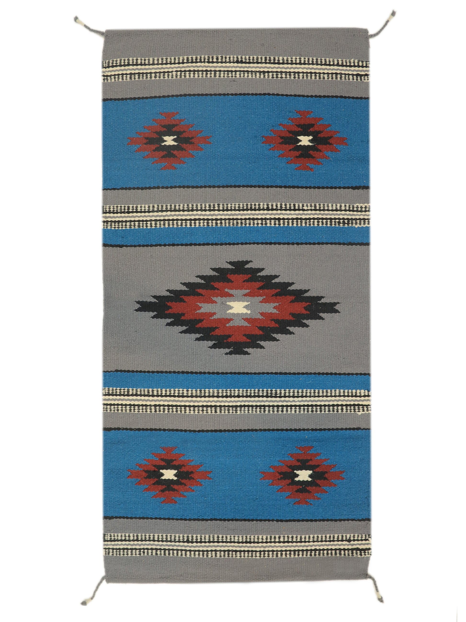 Southwest style Woven rug with geometric pattern