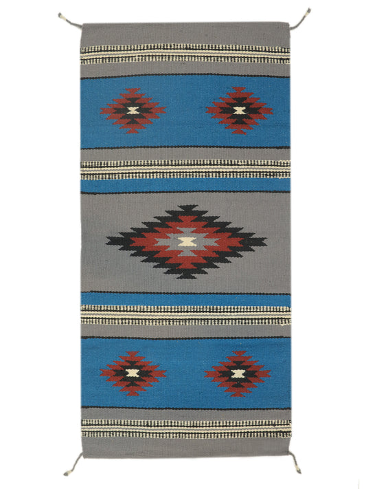 Southwest style Woven rug with geometric pattern