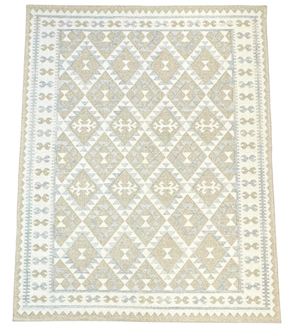 10 x 14ft kilim rug in natural undyed wool, perfect for living rooms, lobby, bedroom, lounge areas