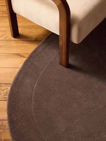 Minimalist Bean Shaped Area Rug Hand Tufted Wool Rug