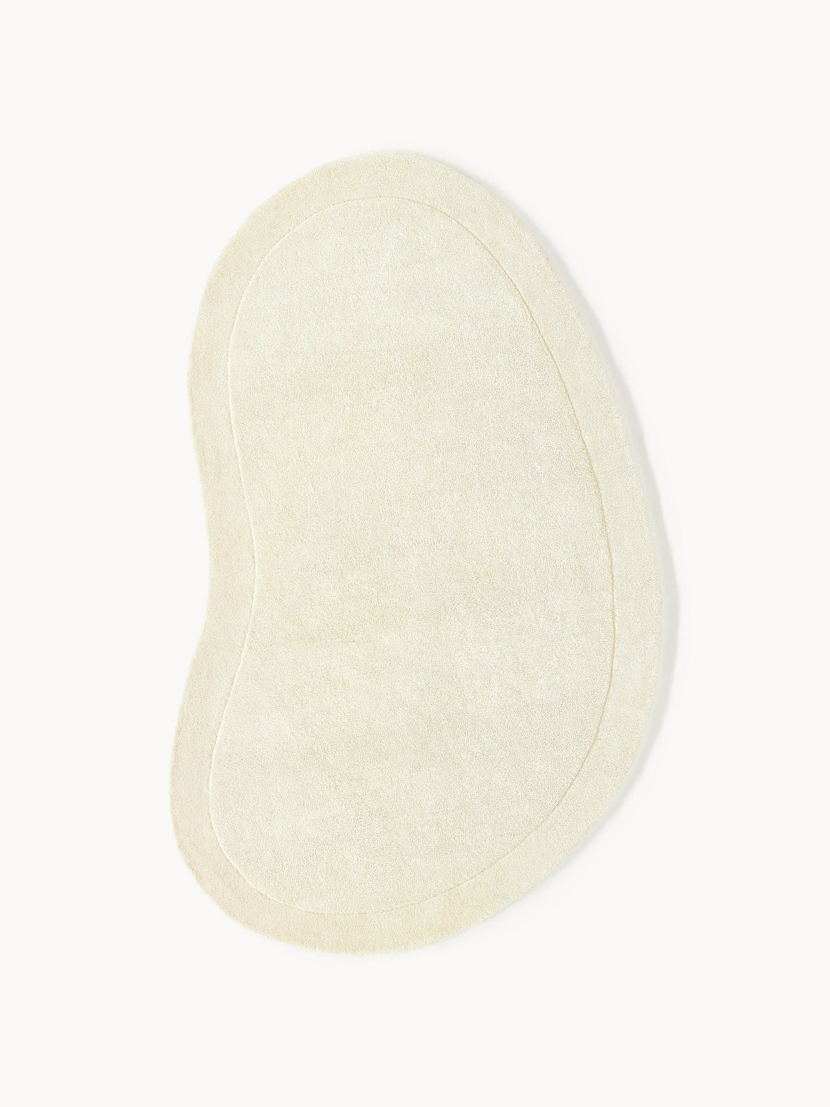 Minimalist Bean Shaped Area Rug Hand Tufted Wool Rug