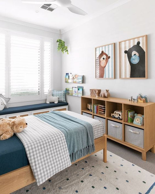 Kids Room Organic Cotton Dotty Berber Machine Washable Area Rug - Sky Blue