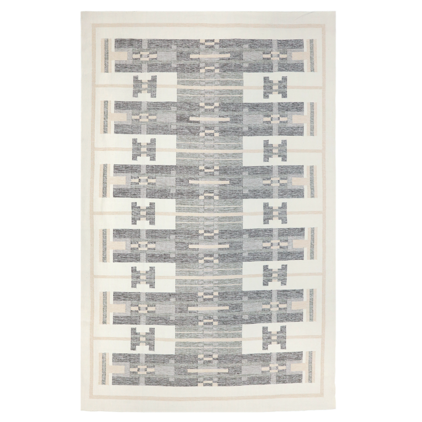 Grey & Sage Handmade Flatweave Area Rug