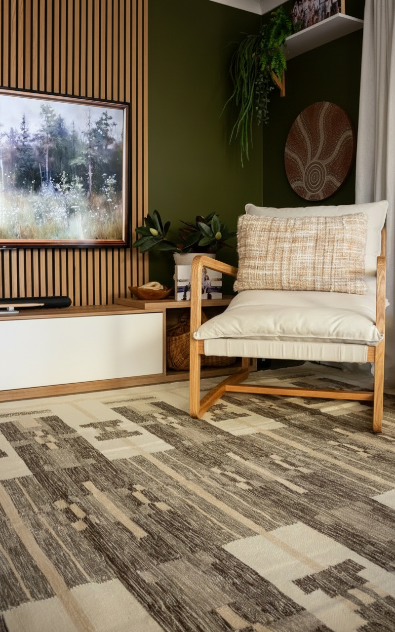 Grey & Sage Rug - Red Badge