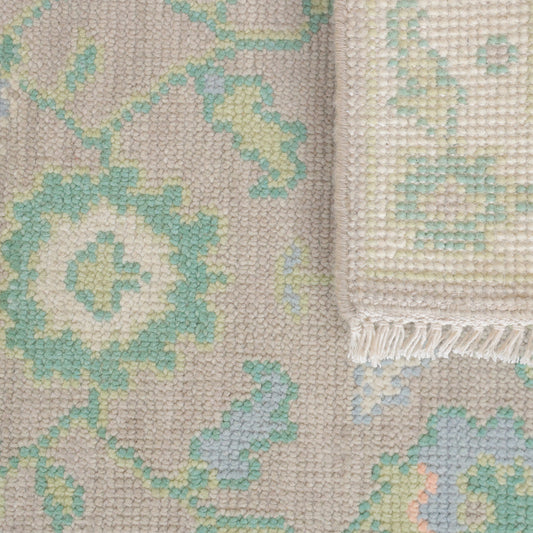 Mini Handknotted Oushak Runner Rug 2x3