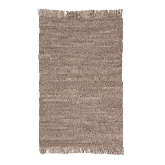 REBECCA Beige Wool Crochet Rug