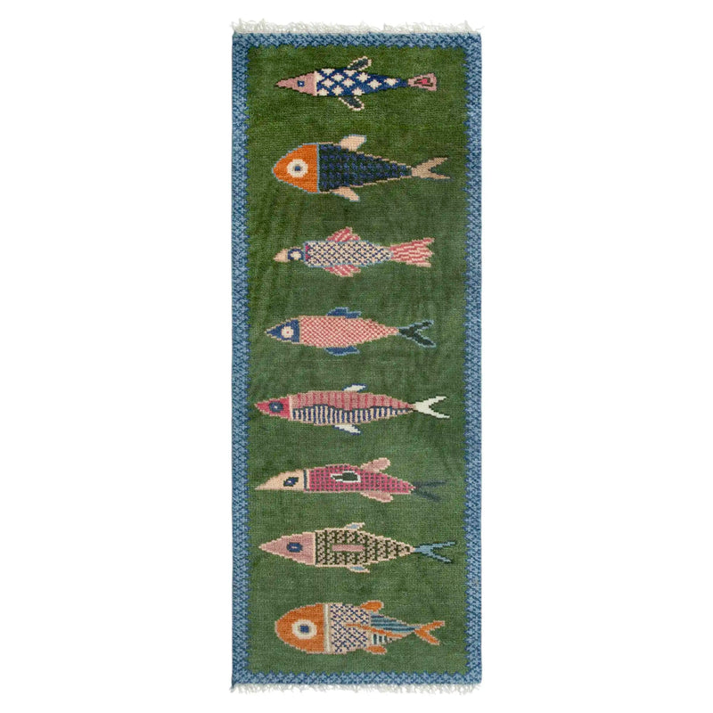 Koi Fish runner rug for hallway & kitchen front photo
