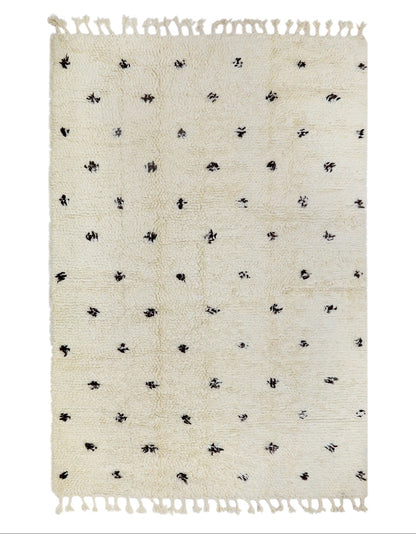 Holly Handwoven Berber Luxurious & Plush Polka Dot Wool Rug