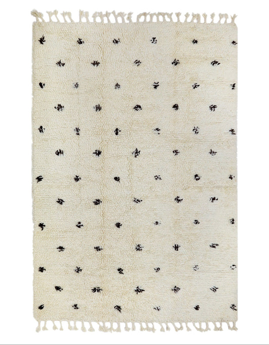 Holly Handwoven Berber Luxurious & Plush Polka Dot Wool Rug