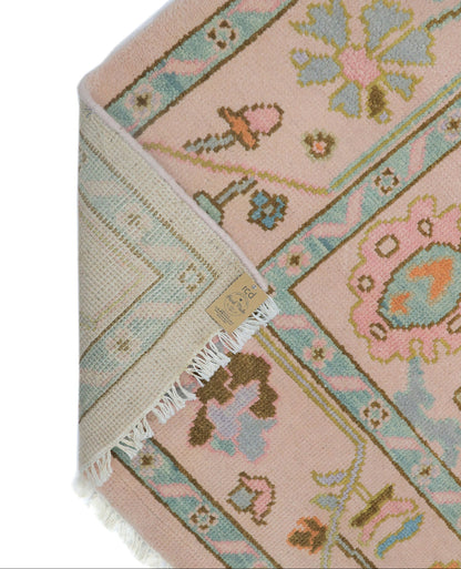 hand Knotted Oushak Pink