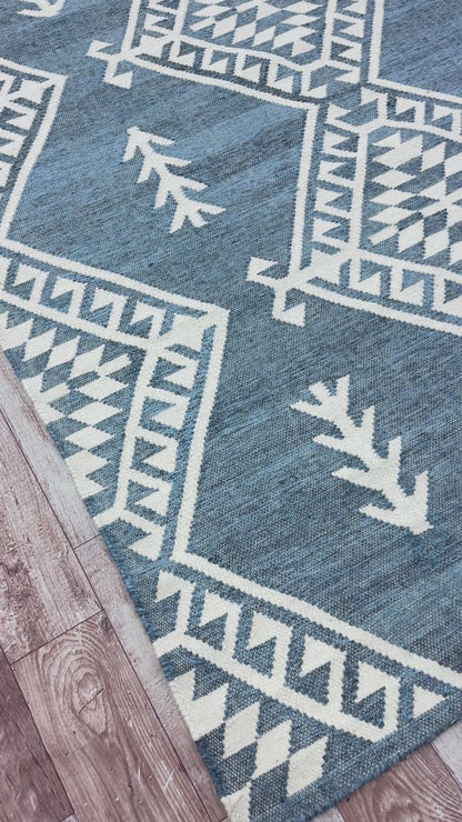 ABBIE Blue Kilim Rug