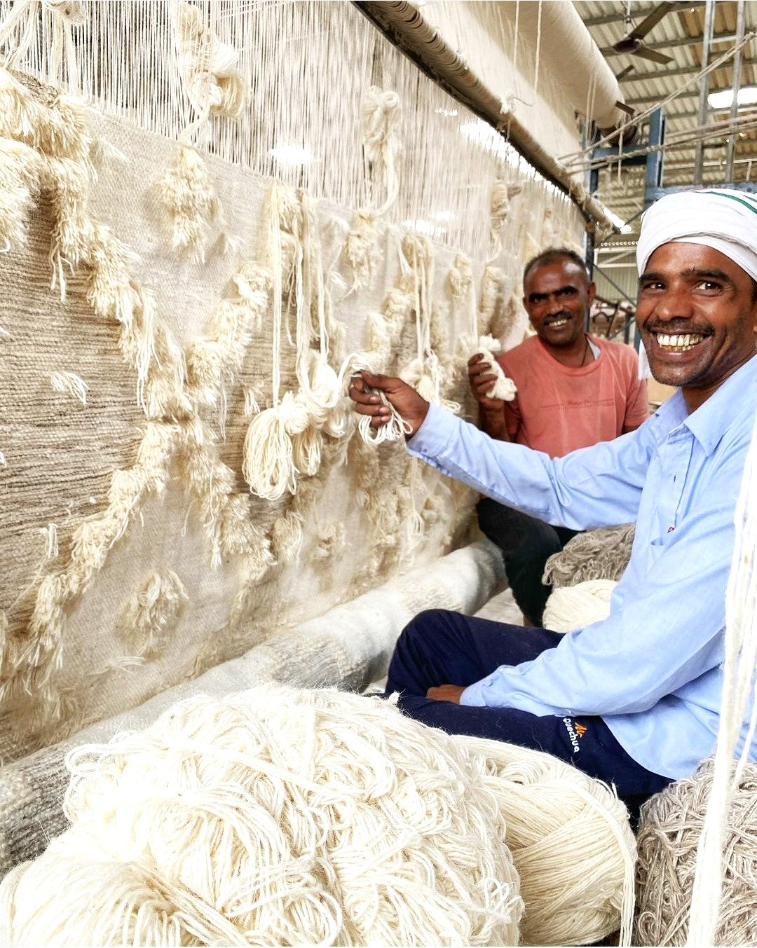 weavers weaving custom natalie wool rug